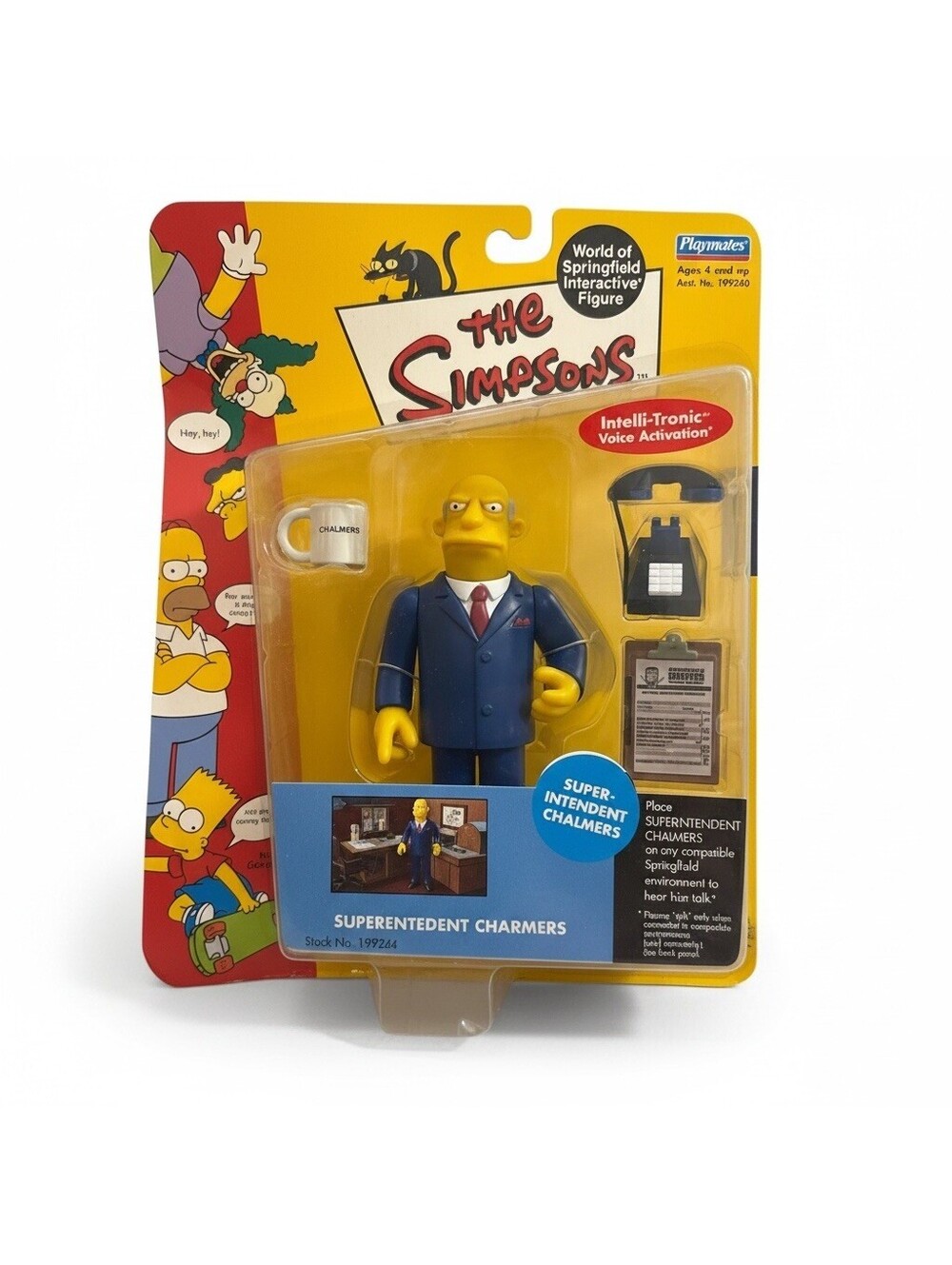 Playmates Simpsons Superintendent Chalmers Action Figure NIP World Springfield